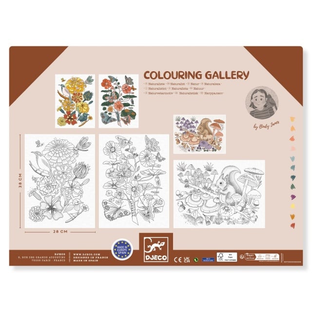 Mapa cu 3 postere de colorat Natura, Djeco - 2 | YEO