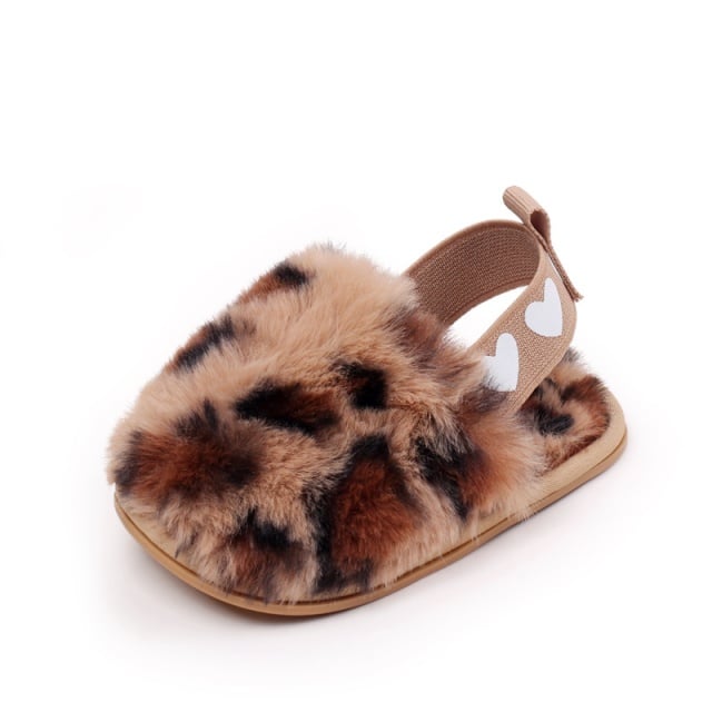 Pantofiori decupati maro, cu blanita leopard - 4 | YEO