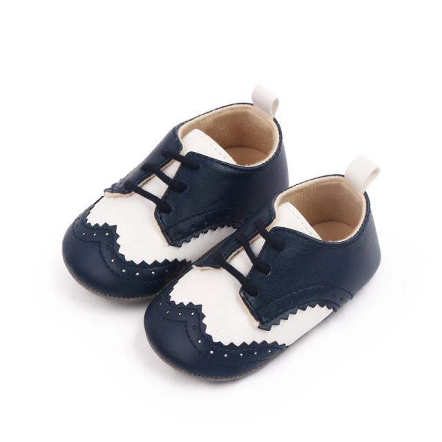 Pantofiori eleganti bleumarine cu insertie alba - 4 | YEO