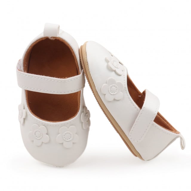 Pantofiori pentru fetite - White flowers - 2 | YEO