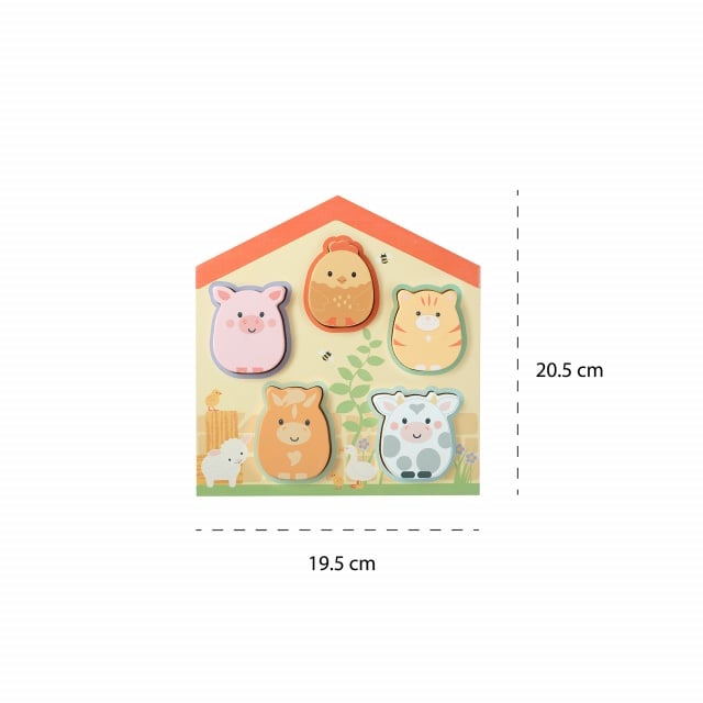 Puzzle lemn animale de ferma, Orange Tree Toys - 3 | YEO