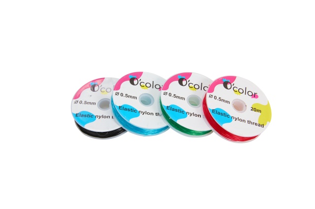 Set 4 bobine fir elastic colorat diam 0.5 mm pentru insirat margele