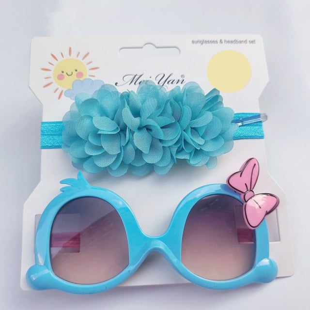 Set turcoaz bentita si ochelari de soare - Little daisy