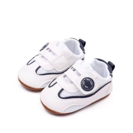 Adidasi albi cu bleumarine pentru baietei - Baby - Img 3