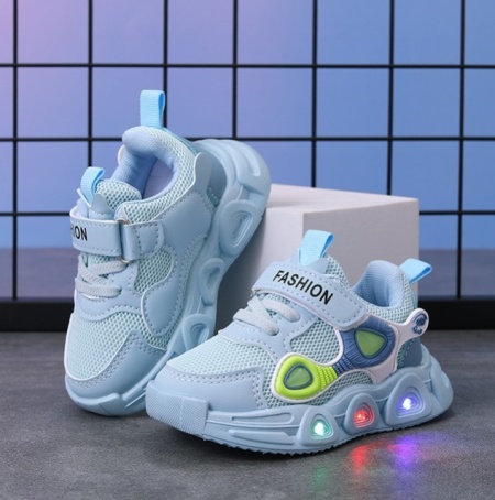 Adidasi bleu cu luminite - Panda eyes