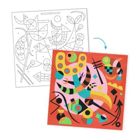 Atelier cu nisip Abstract Art Inspired by Kandinsky, Djeco - Img 4
