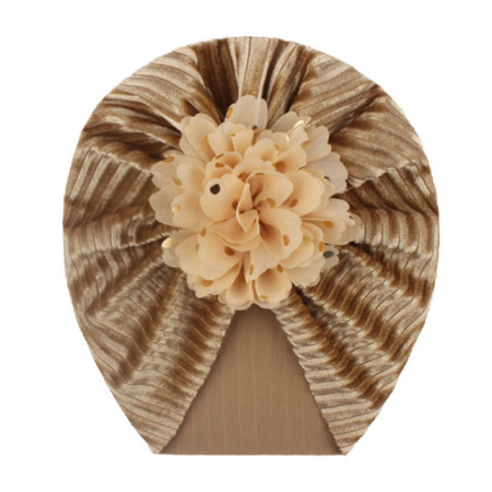 Caciulita tip turban din catifea cu floare aplicata - Img 6