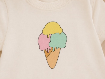 Compleu din doua piese, bumbac, AYYILDIZ, Ice Cream - Img 2