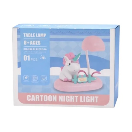 Lampa de veghe interactivă Unicorn, plastic, lumini reglabile, 15 cm Engros - Img 2