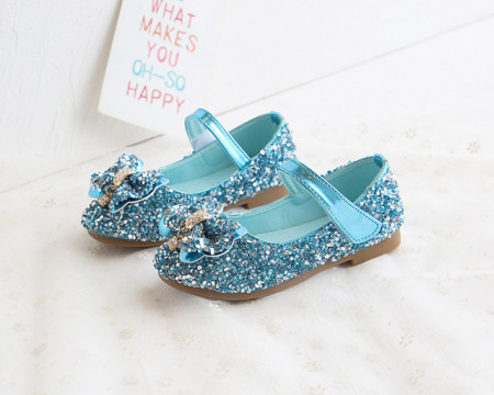 Pantofi bleu cu cristale