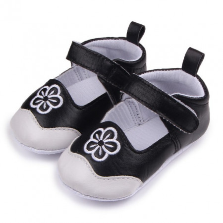 Pantofiori negru cu alb - Floricica