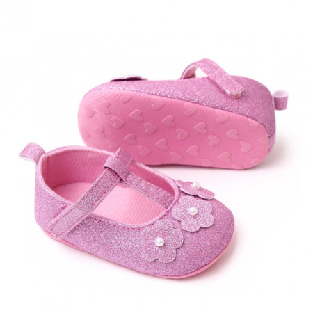Pantofiori roz ciclamen pentru fetite - Sweety