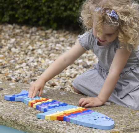 Puzzle din lemn alfabet, Orange Tree Toys - Img 3