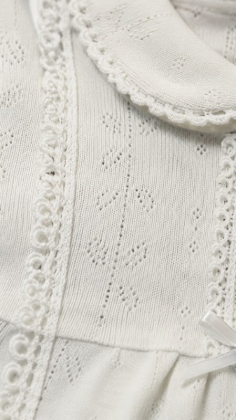 Salopeta pentru bebelusi, BYMURAT cu broderie delicata - Img 4