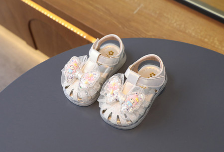 Sandale alb sidefat pentru fetite - Doll - Img 3