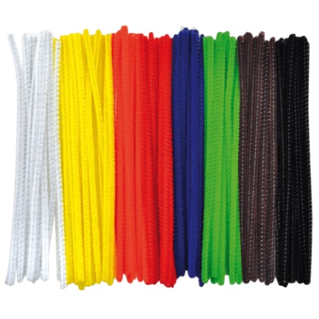 Set 100 bucati sarma plusata 3 mm diametru, 15 cm lungime, culori de baza