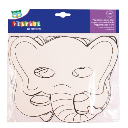 Set 16 masti de colorat, forme cu diverse animale, carton FSC