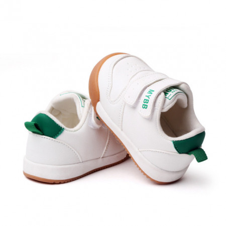 Adidasi albi cu verde - My fashion - Img 7