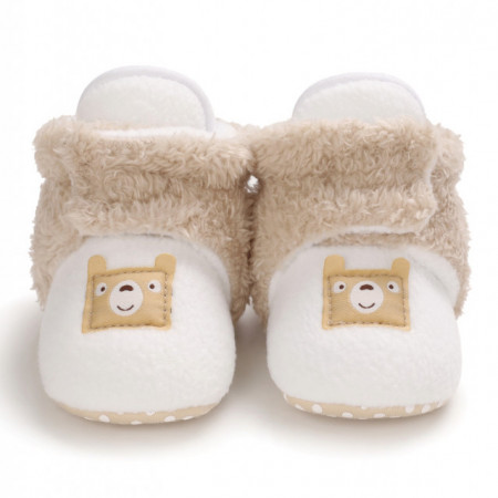 Cizmulite plusate alb cu crem pentru bebelusi - Teddy - Img 4