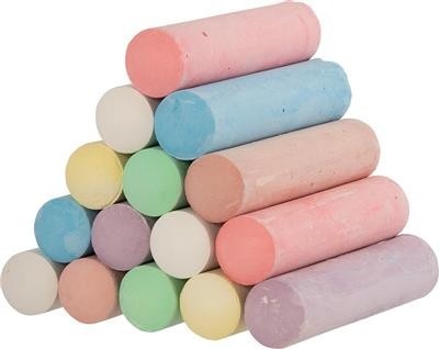 Creta colorata pentru desenat pe asfalt, set 15 bucati - Img 2