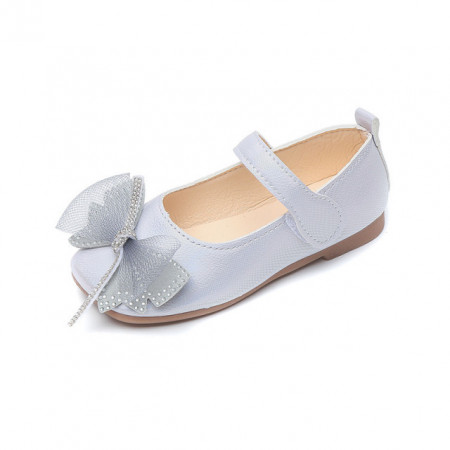 Pantofi eleganti argintiu sidefat - Butterfly - Img 4