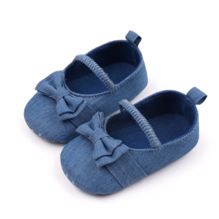 Pantofiori albastru denim pentru bebelusi - Img 7