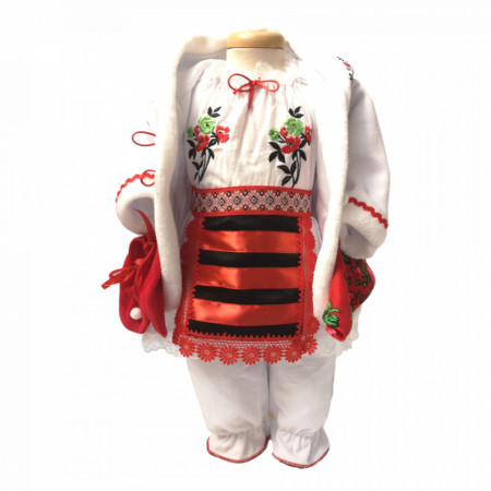 Set costum popular rochita traditionala, trusou si lumanare personalizata, decor national Denikos® C9020 - Img 2