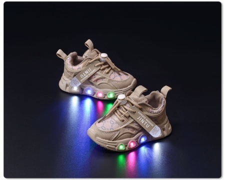 Adidasi crem cu luminite - Seika - Img 4