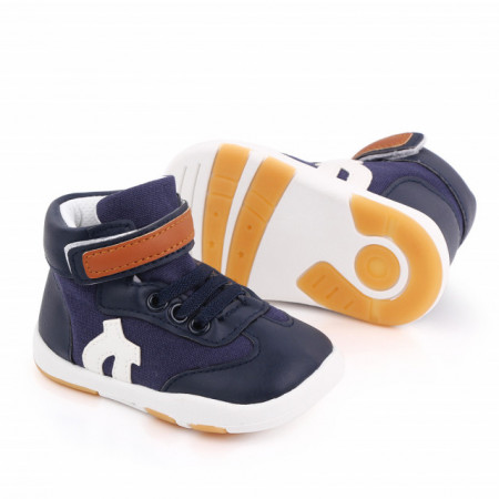 Adidasi tip ghetuta bleumarine pentru baietei