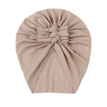 Caciulita crem tip turban cu trei fundite - Img 2