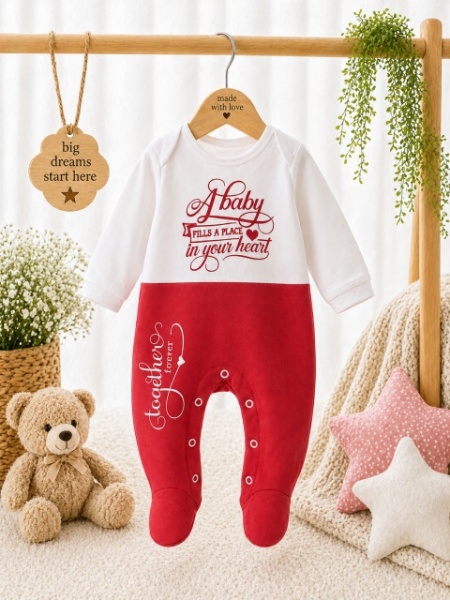 Salopeta din bumbac pentru bebelusi cu botosei, Happy Kid - Img 2