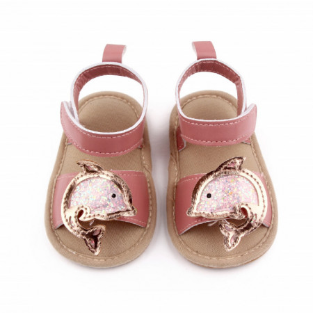 Sandalute roz pudra pentru fetite - Delfinul auriu - Img 3