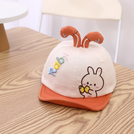 Sapca ivoire cu cozoroc moale caramiziu - Rabbit
