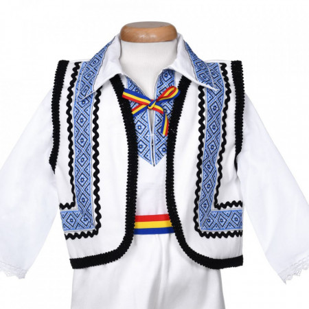 Set botez popular baiat, trusou botez landou, lumanare si costum national, Denikos® 1039 - Img 4