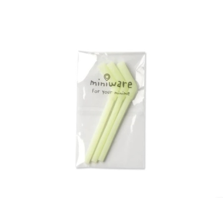 Set de 3 paie reutilizabile Miniware, 100% din silicon alimentar, Key Lime - Img 2