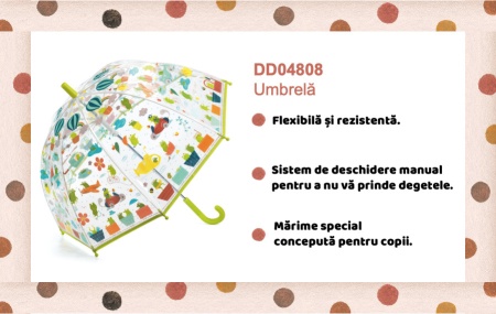 Umbrela pentru copii Broscute, Djeco - Img 3