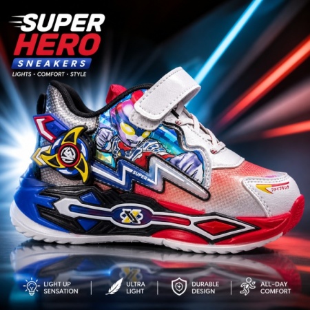 Adidasi Super Hero cu luminite pentru baieti - Img 6