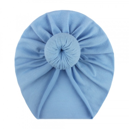 Caciulita bleu tip turban pentru fetite - Img 2