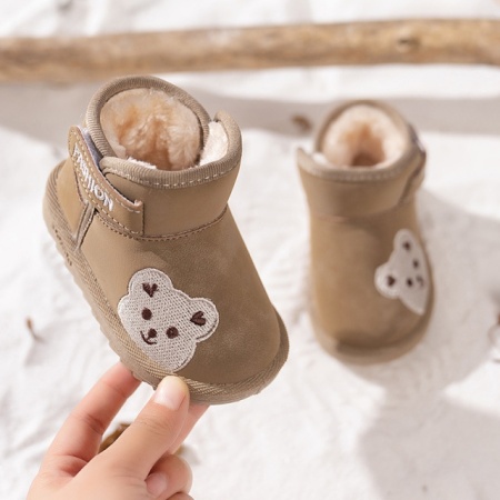 Cizme maro Teddy, SuperBaby, Piele ecologica, Maro - Img 4