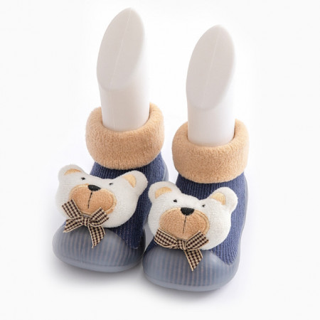 Mocasini cu talpa antiderapanta - White teddy - Img 2