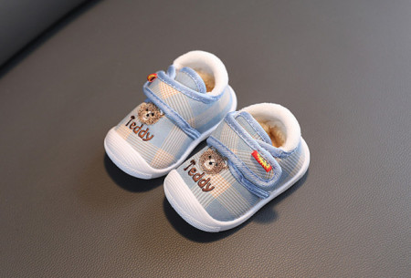 Pantofi imblaniti in carouri bleu - Teddy - Img 3