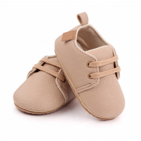 Pantofiori eleganti crem cu sireturi