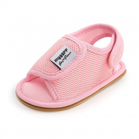 Sandalute roz cu clapeta pentru fetite