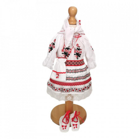 Set botez popular, costum rochita traditionala, trusou botez, cutie trusou si lumanare, decor rustic, Denikos® C9102 - Img 4