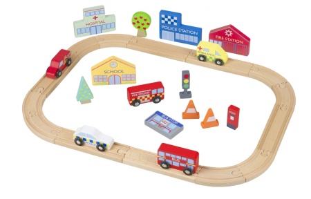 Circuit cu vehicule utilitare, Orange Tree Toys - Img 2