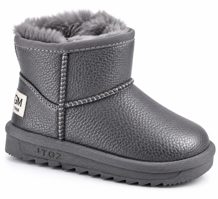 Cizme imblanite pentru fetita, Superbaby, Gri sidef, Model Simply Beautiful, piele ecologica - Img 2