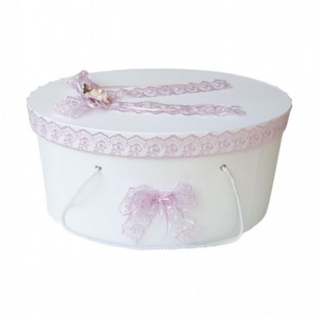 Cutie trusou botez dantela lila si ingeras, Denikos® 387 - Img 2
