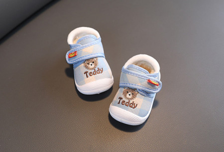 Pantofi imblaniti in carouri bleu - Teddy - Img 4