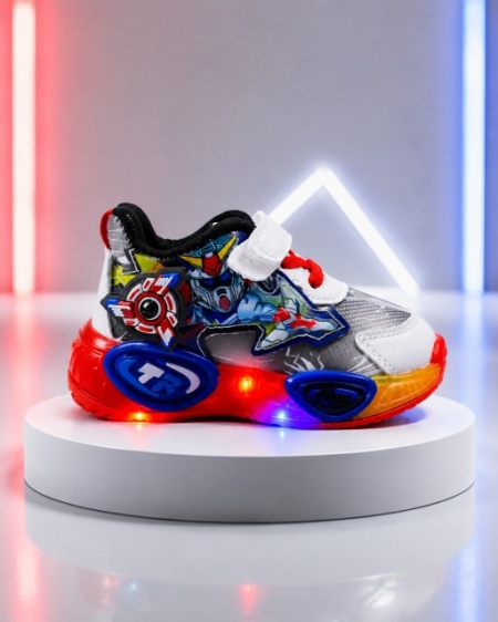 Pantofi sport cu lumini LED, Model Robo, Multicolor - Img 6