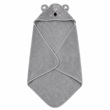 Prosop cu Glugă pentru Copii și Bebeluși Gri – Model Koala - Moale și Absorbant - Img 4